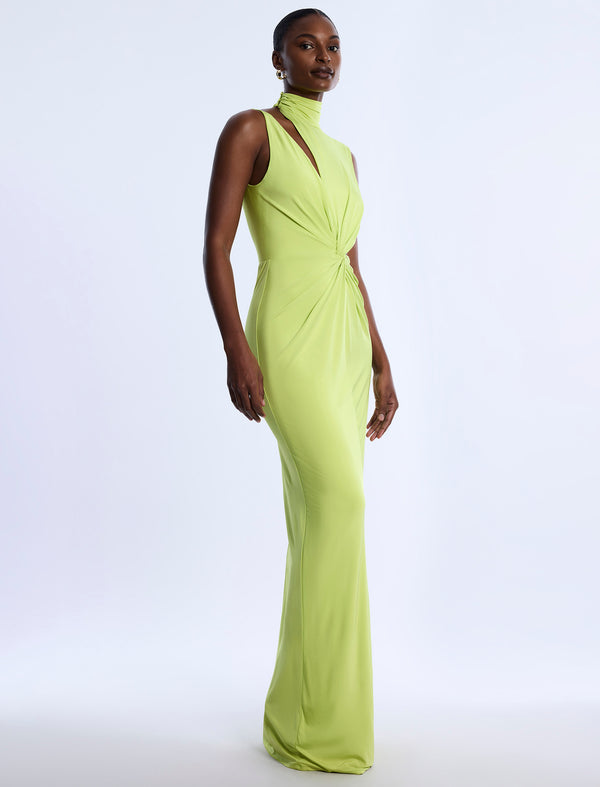Bcbgeneration Asymmetrical Jersey Gown Citrine