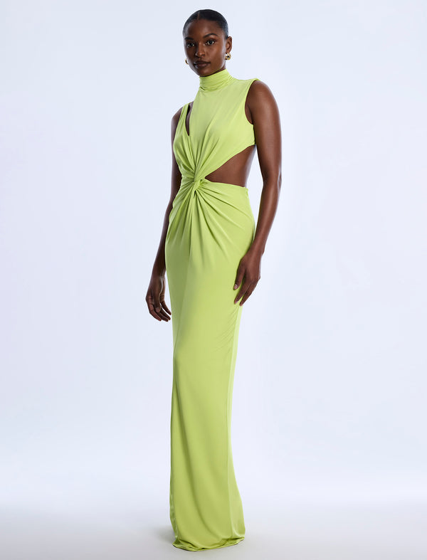 Bcbgeneration Asymmetrical Jersey Gown Citrine