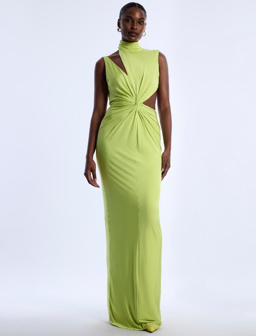 bcbgeneration Asymmetrical Jersey Gown Citrine
