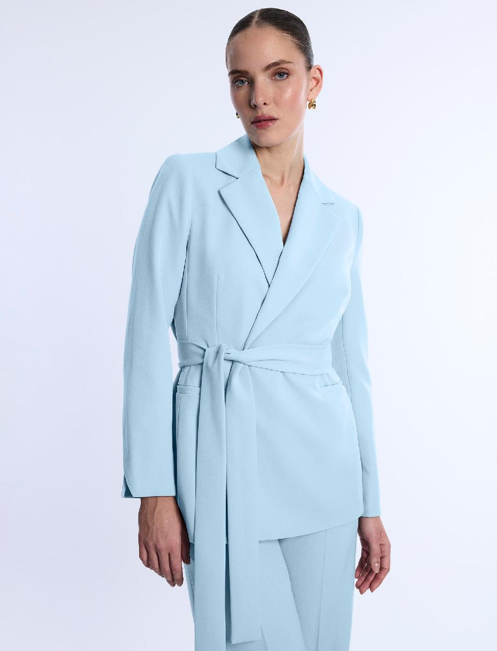 bcbgeneration Belted Tailored Jacket Seafoam