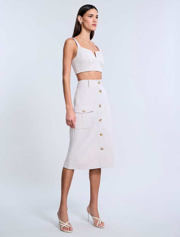 Bcbgeneration Button Front Cargo Skirt Flint