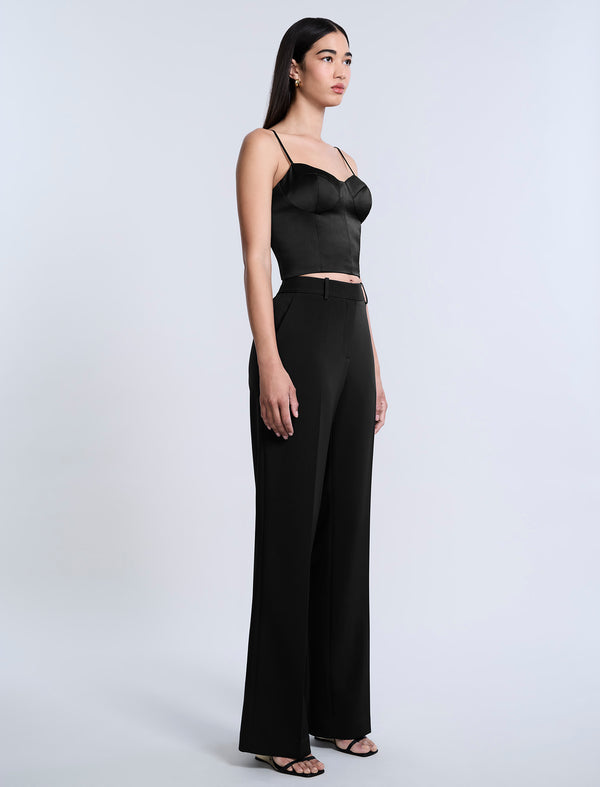 Bcbgeneration Cady Relaxed Straight Pant Black