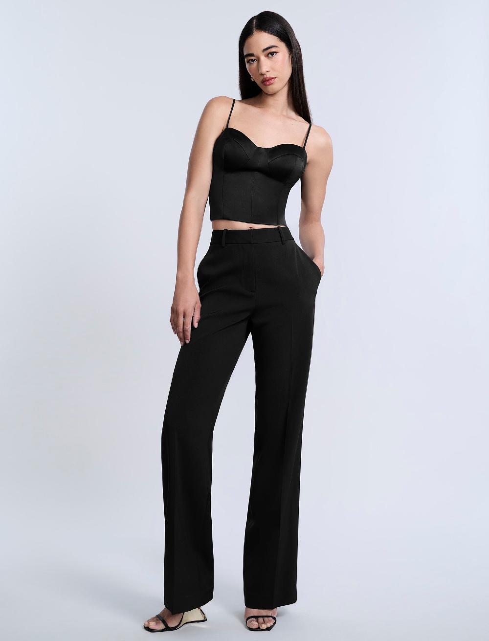 bcbgeneration Cady Relaxed Straight Pant Black