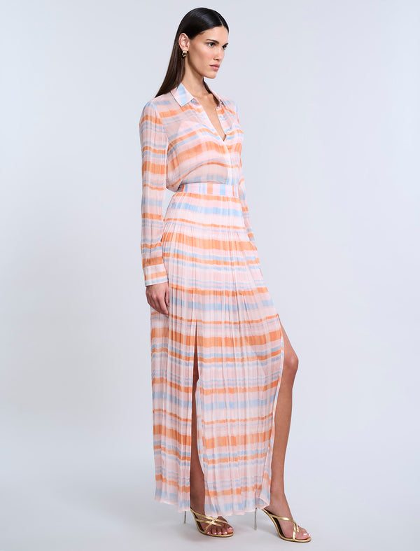 Bcbgeneration Chiffon Plaid Blouse Plaid Print