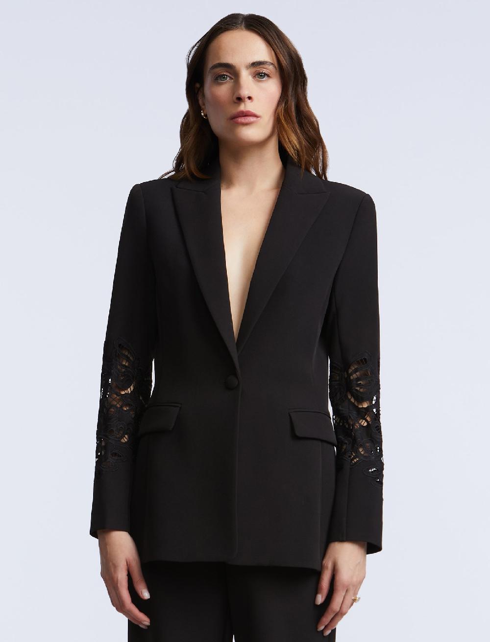 bcbgeneration Combo Blazer Notch Lapel Black