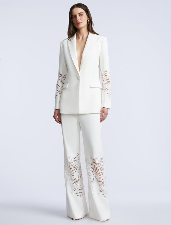 Bcbgeneration Combo Blazer Notch Lapel White