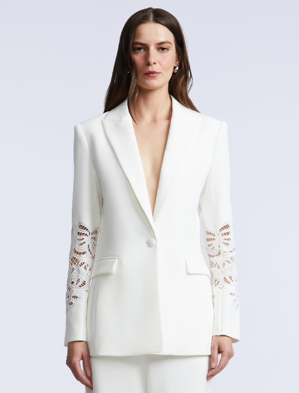 bcbgeneration Combo Blazer Notch Lapel White