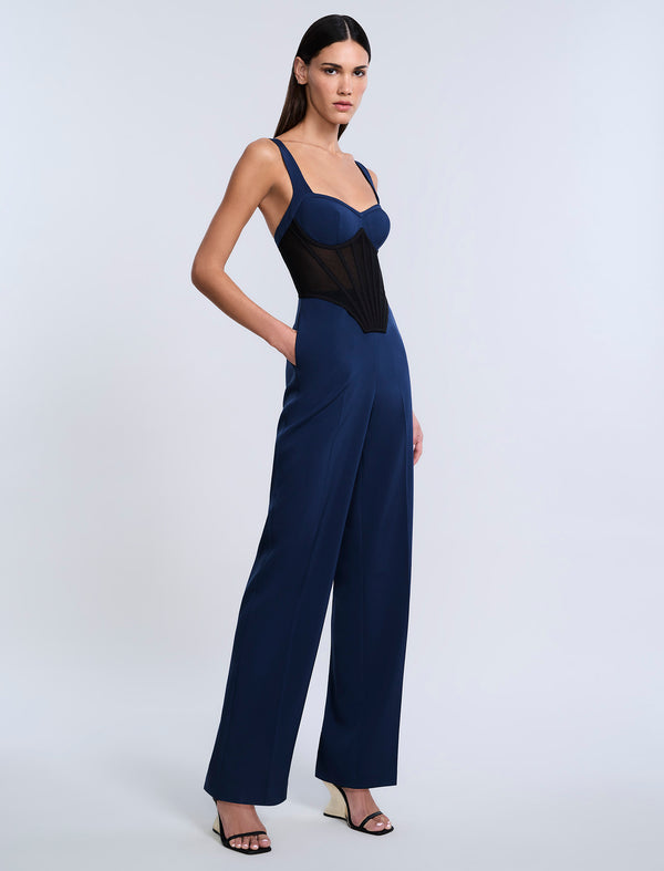 Bcbgeneration Corset Jumpsuit Multi-Color & Black