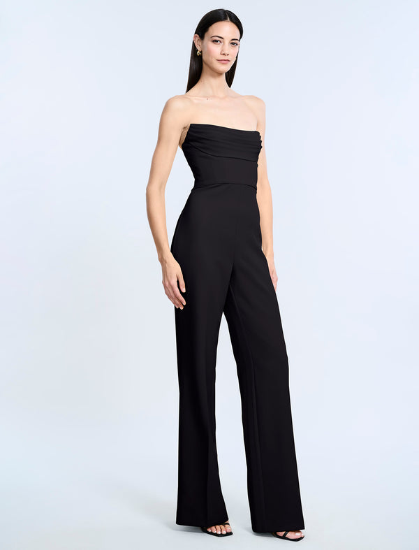 Bcbgeneration Corset Jumpsuit With Drape Black