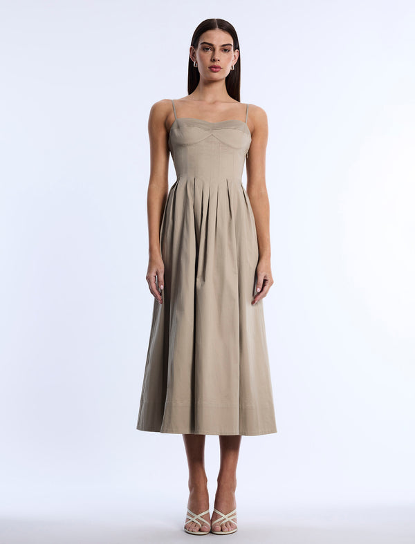 Bcbgeneration Fit And Flare Dress Sandstone