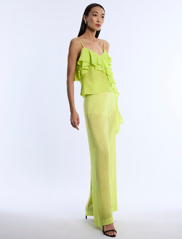 Bcbgeneration Flounce Cami Chartreuse