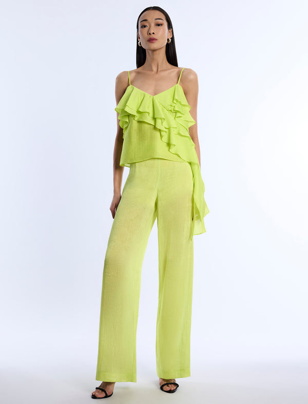 Bcbgeneration Flounce Cami Chartreuse