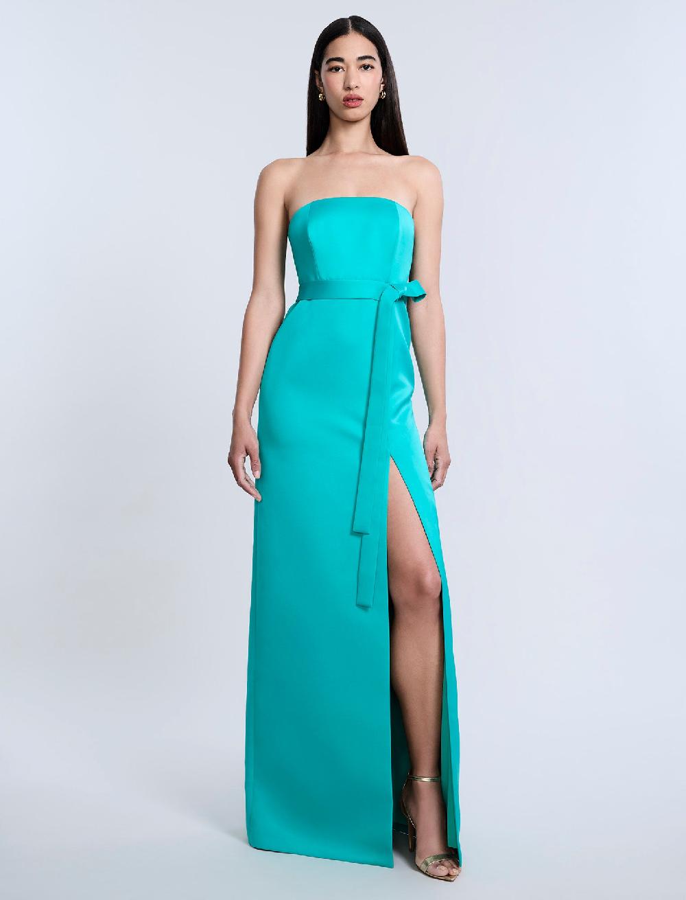 bcbgeneration Folded Detail Gown Spectra Green
