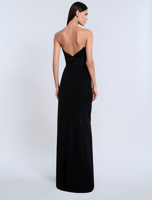 Bcbgeneration High Draped Slit Gown Black