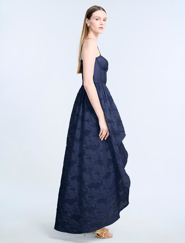 Bcbgeneration High Low Organza Tulle Gown Navy