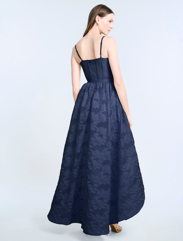 Bcbgeneration High Low Organza Tulle Gown Navy