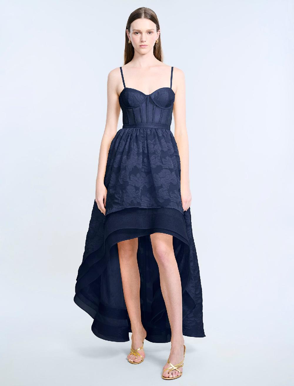 bcbgeneration High Low Organza Tulle Gown Navy