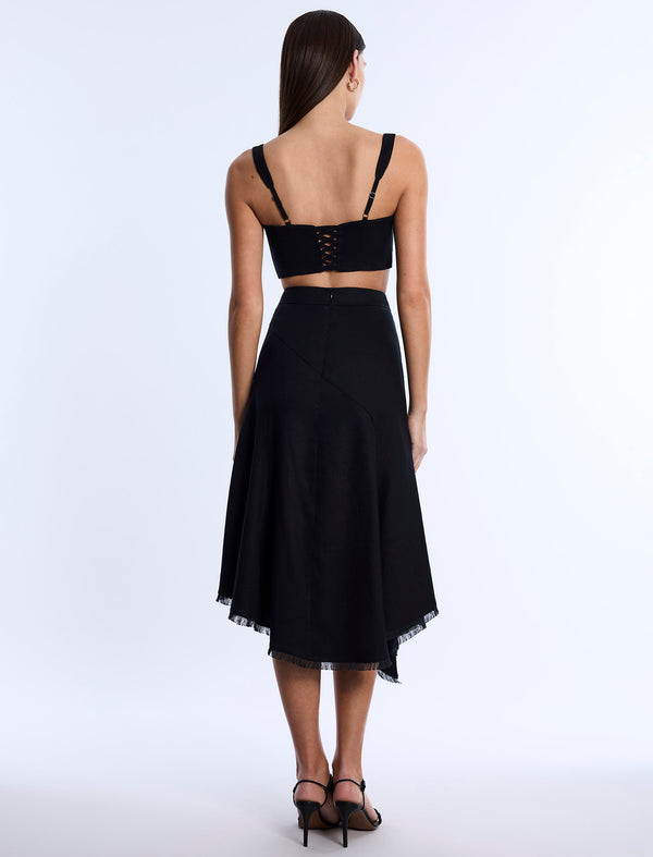 Bcbgeneration High-Slit Flared Skirt Black