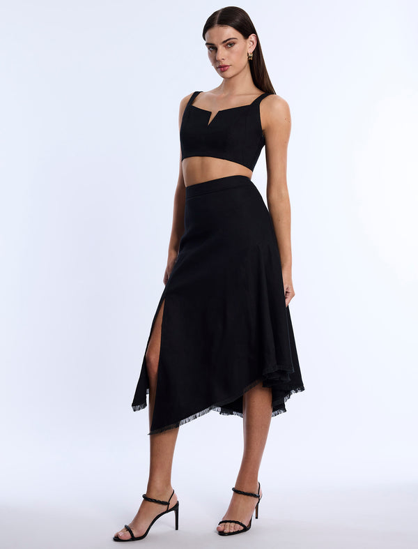 Bcbgeneration High-Slit Flared Skirt Black