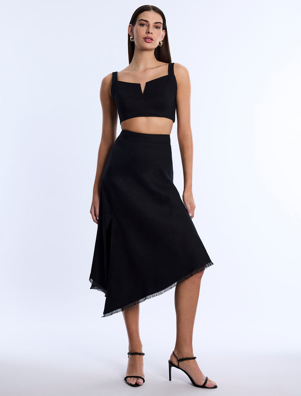 Bcbgeneration High-Slit Flared Skirt Black