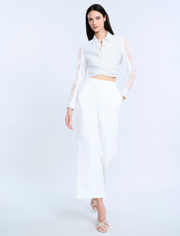 Bcbgeneration High Waist Cropped Pant Chalk