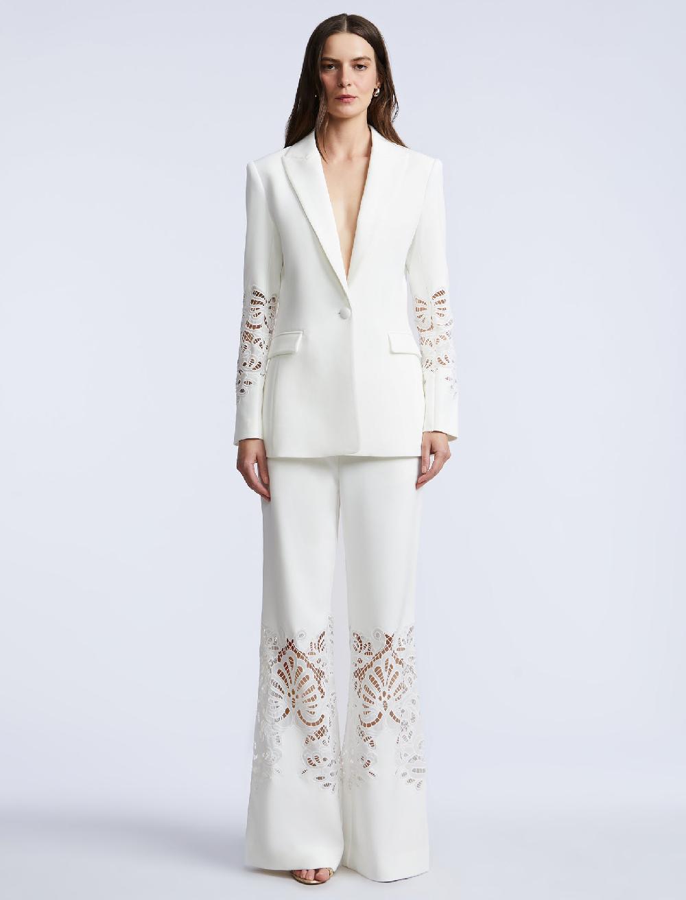 bcbgeneration Lace Combo Pant White