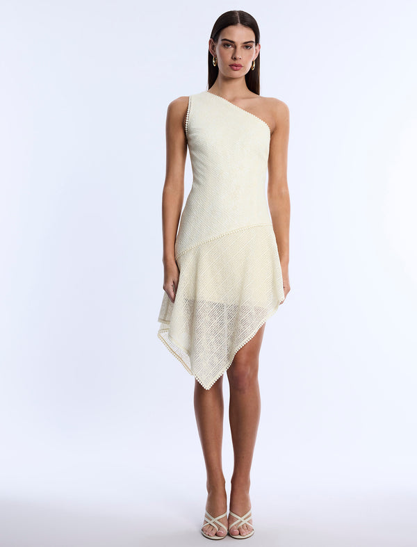 Bcbgeneration One Shoulder Dress Ivory
