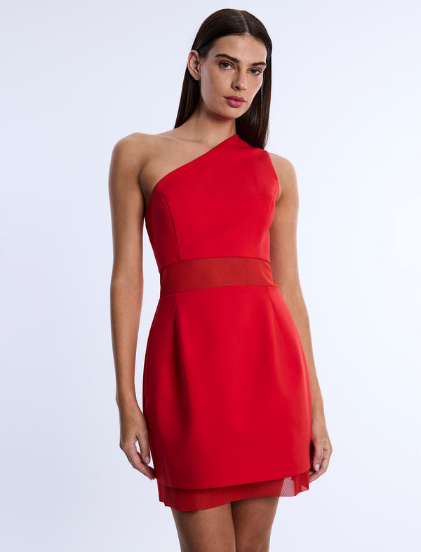 Bcbgeneration One Shoulder Mini Dress Poppy