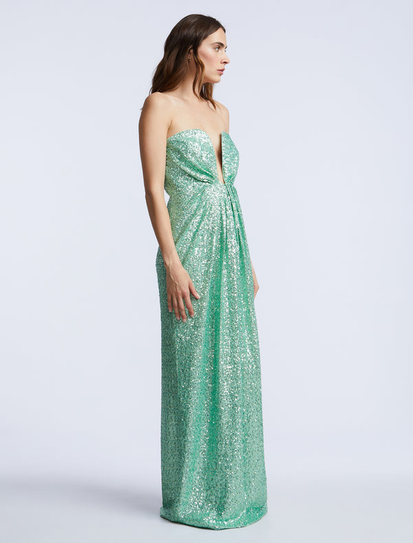 Bcbgeneration Plunging U Neckline Gown Mint