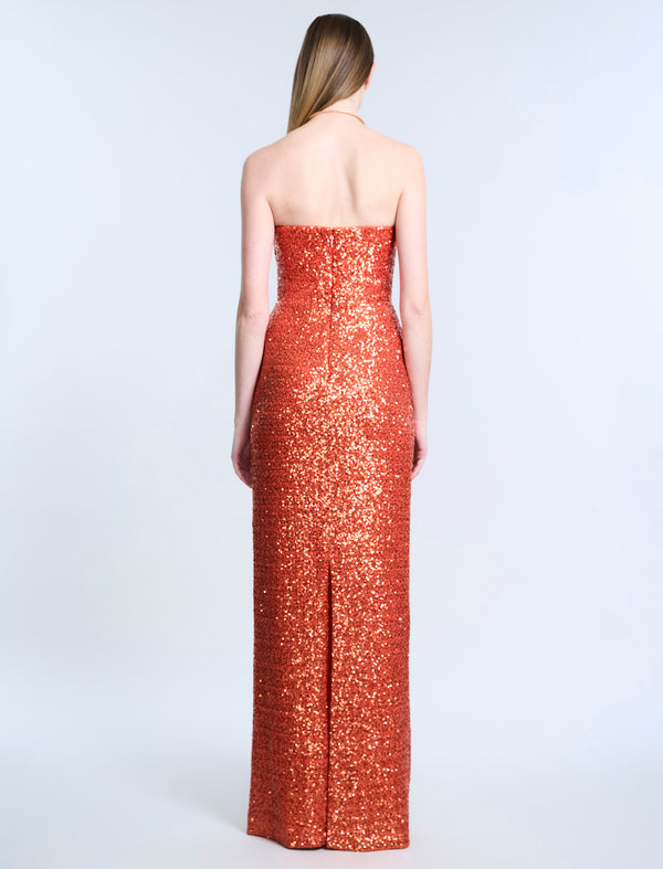 Bcbgeneration Plunging U Neckline Gown Tangerine