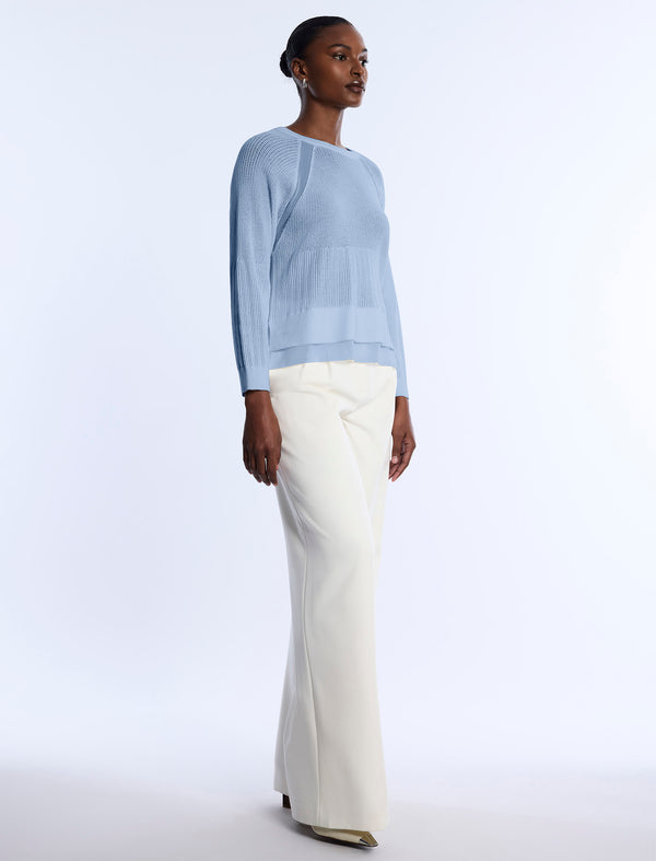Bcbgeneration Pointelle Knit Sweater Cloud