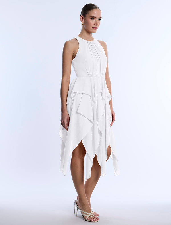 Bcbgeneration Ruffle Skirt Dress Chalk