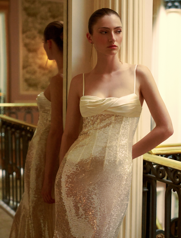 Bcbgeneration Sequin Lace Gusset Gown Jasmine