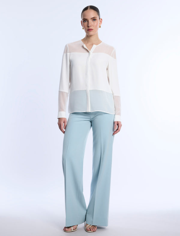 Bcbgeneration Sheer Panel Blouse Jasmine