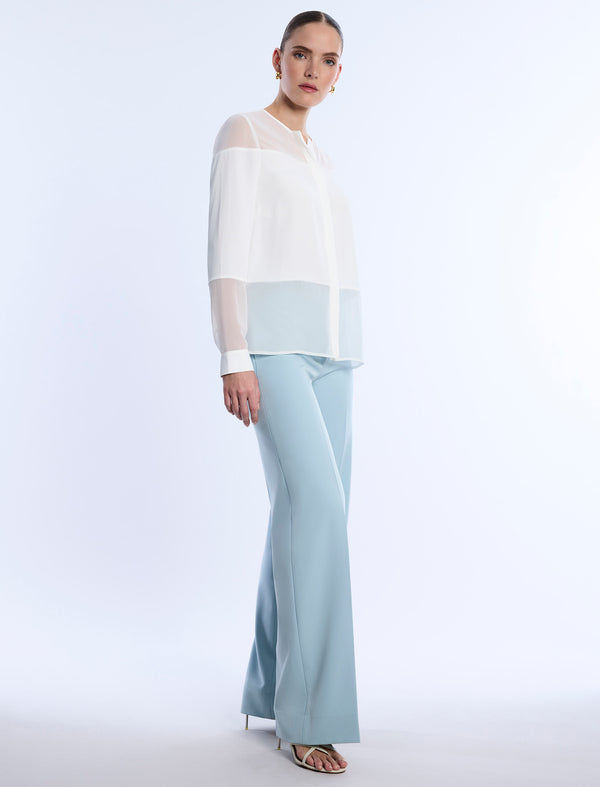 Bcbgeneration Sheer Panel Blouse Jasmine
