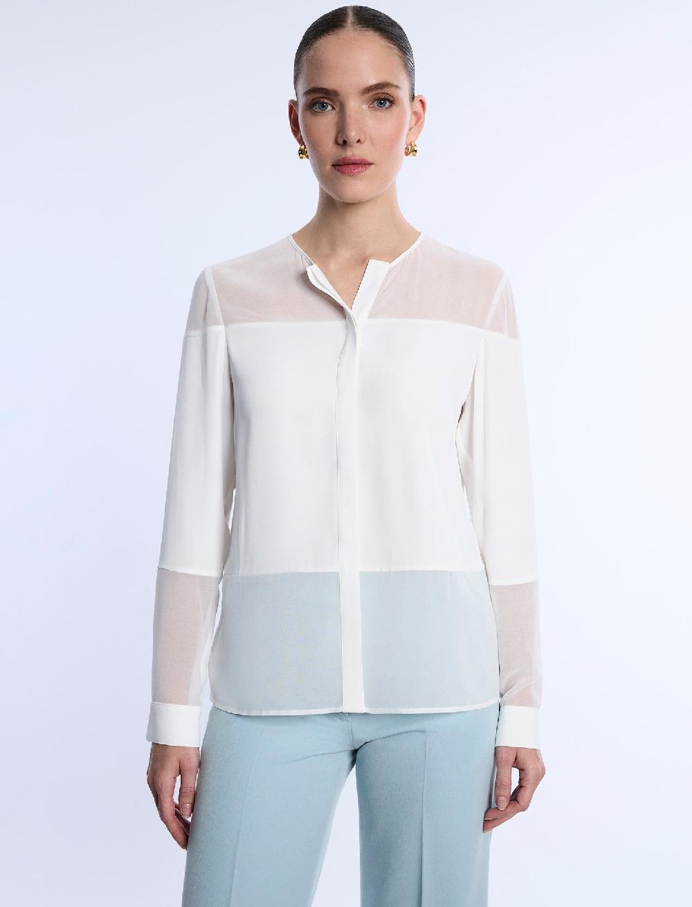 bcbgeneration Sheer Panel Blouse Jasmine