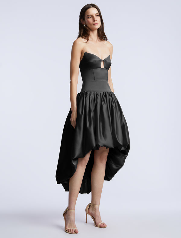 Bcbgeneration Solid Bubble Hem Dress Black