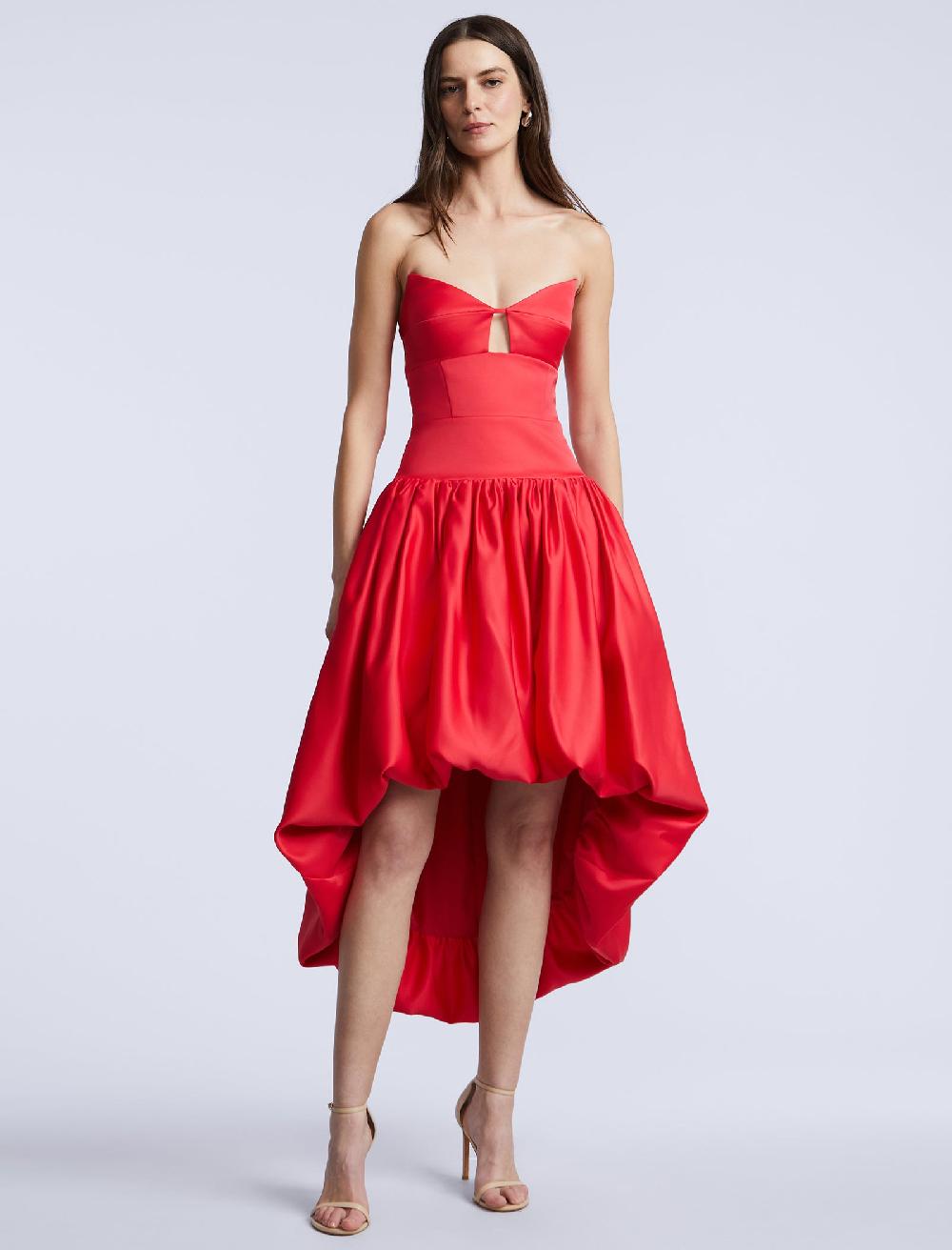 bcbgeneration Solid Bubble Hem Dress Dahlia