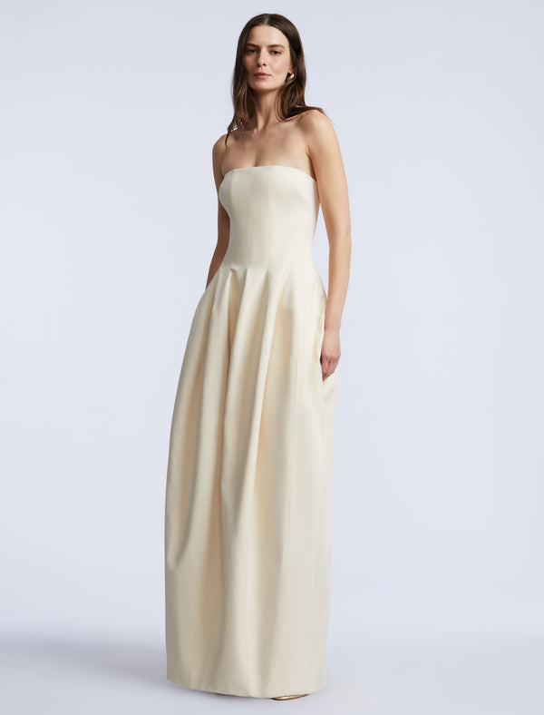 Bcbgeneration Solid Structured Gown Creme