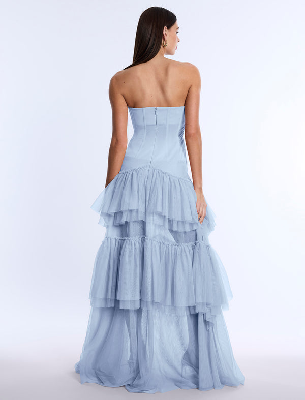 Bcbgeneration Strapless Corset Gown Cloud
