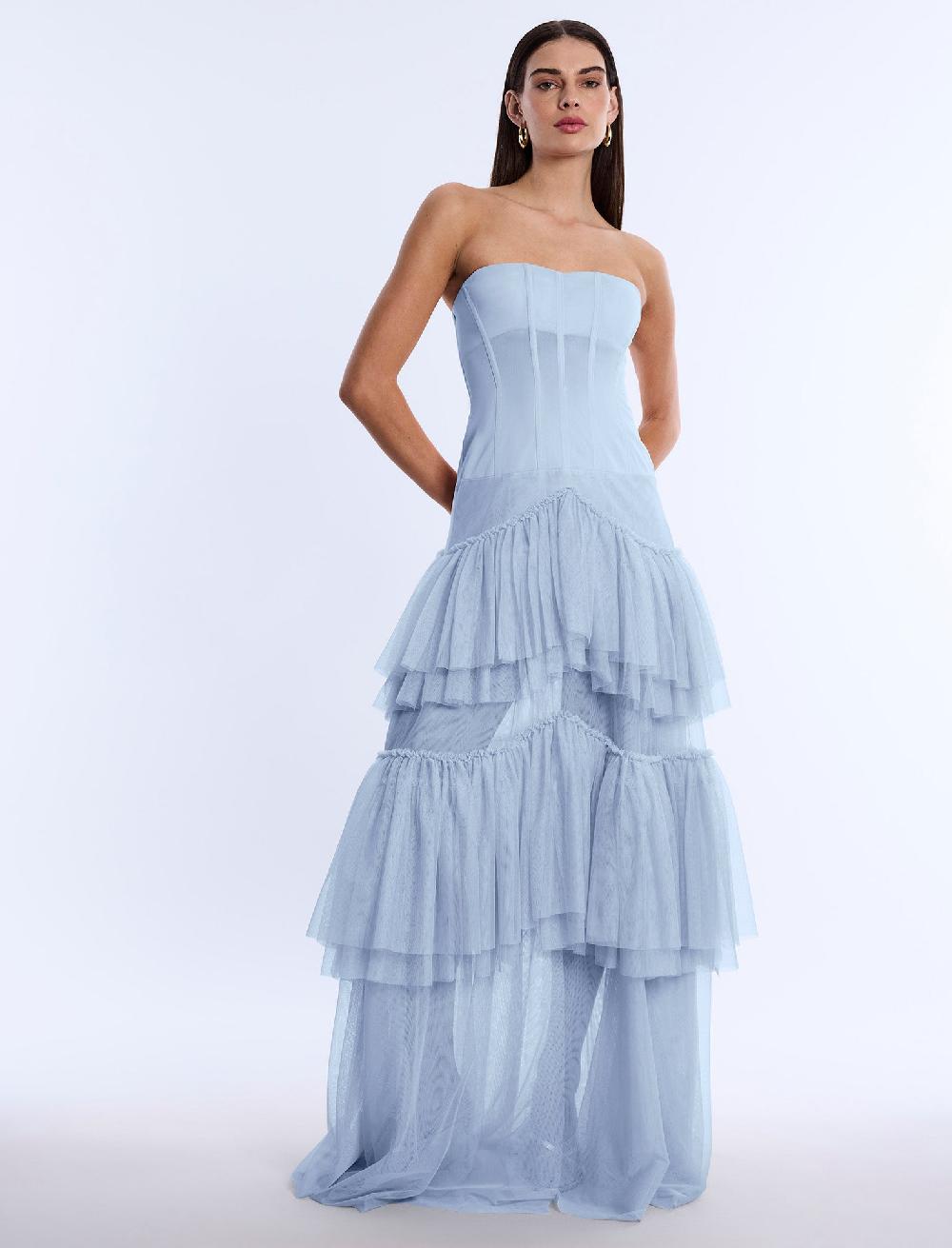 bcbgeneration Strapless Corset Gown Cloud