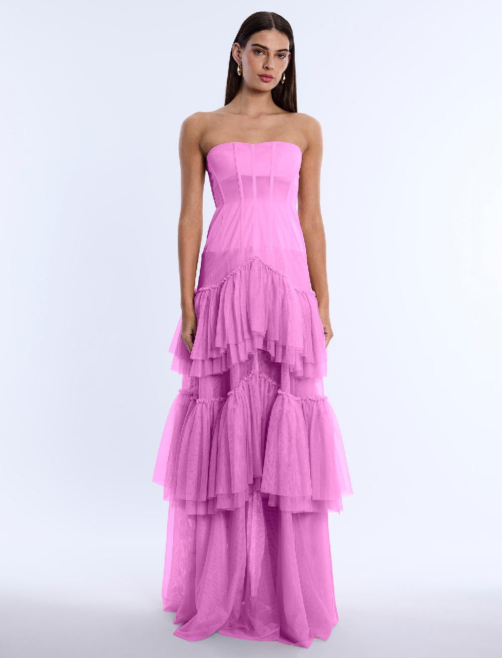 bcbgeneration Strapless Corset Gown Pink