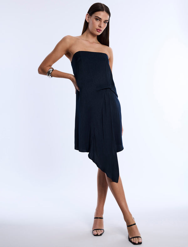 Bcbgeneration Strapless Drape Dress Midnight