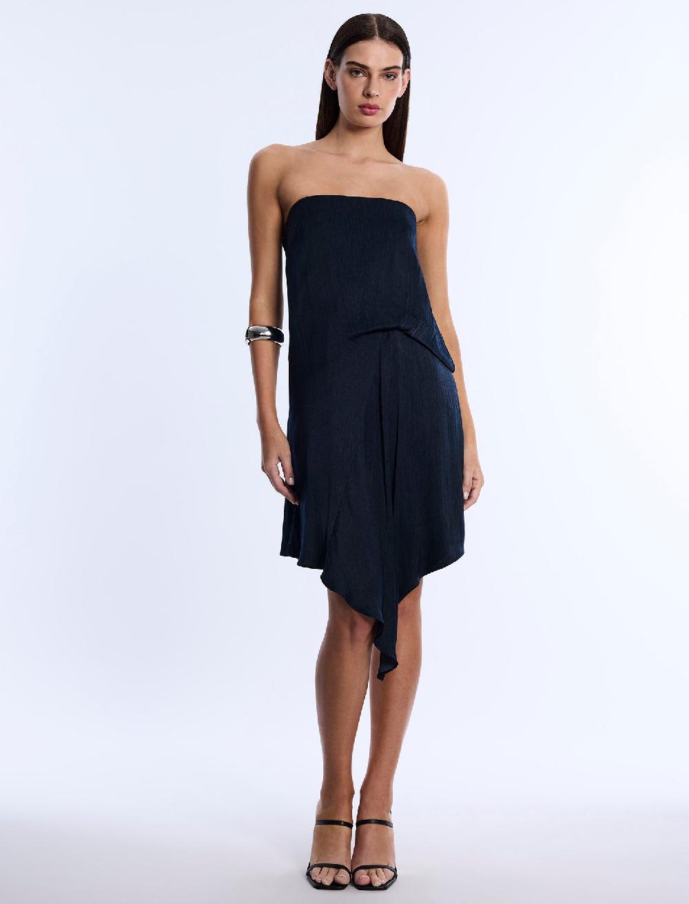 bcbgeneration Strapless Drape Dress Midnight