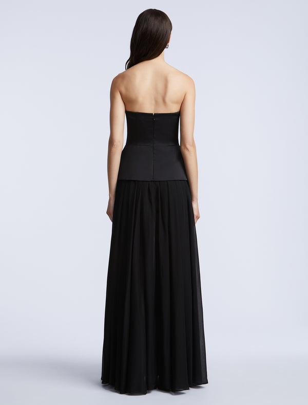 Bcbgeneration Strapless Peplum Gown Black