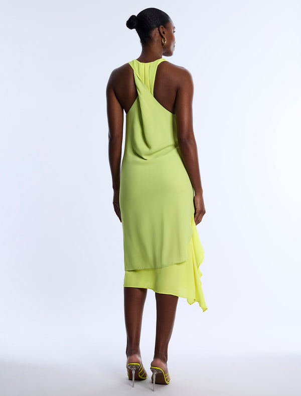 Bcbgeneration Twist And Drape Combo Dress Citrine
