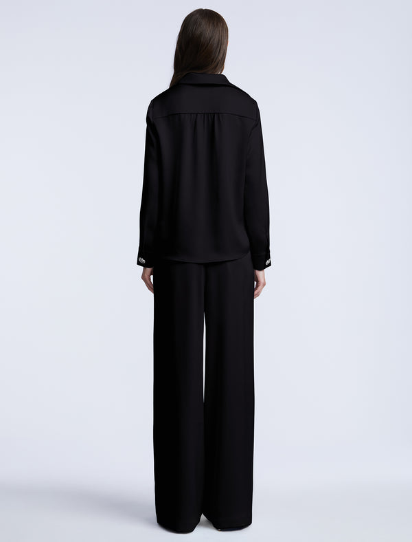 Bcbgeneration Washed Relaxed Button Down Black