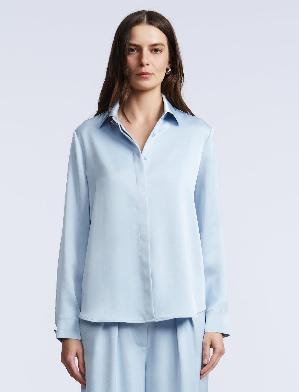 bcbgeneration Washed Relaxed Button Down Skyway