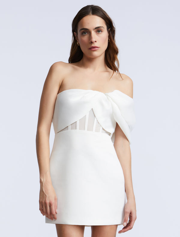 Bcbgeneration Wrapped Mini Dress White