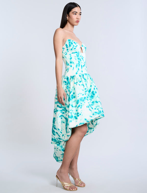 Bcbgeneration Bubble Hem Dress Spectra Green Animal Print